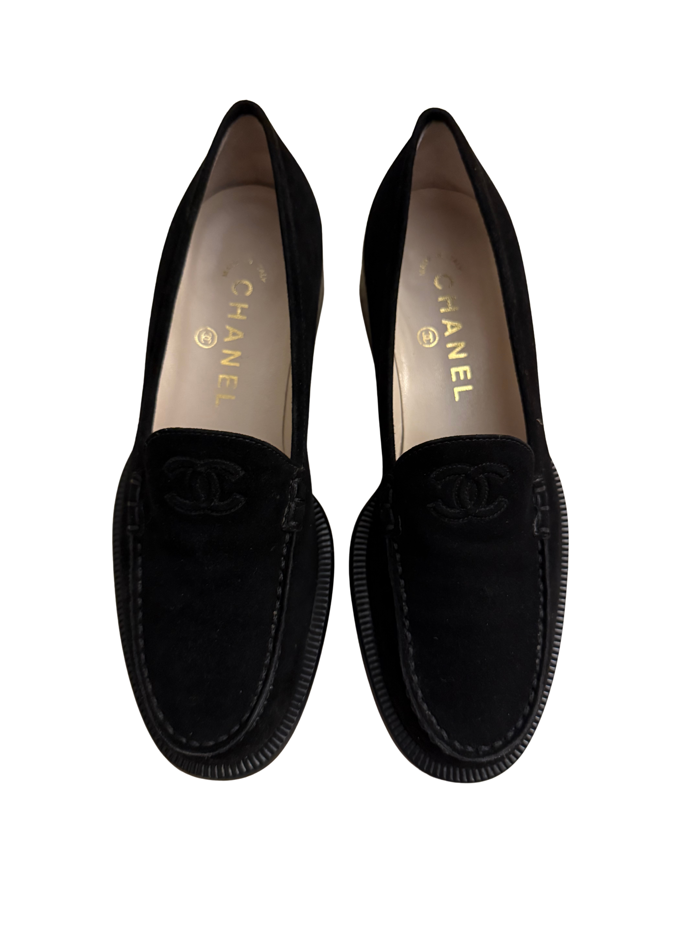 Chanel Suede Loafers 36