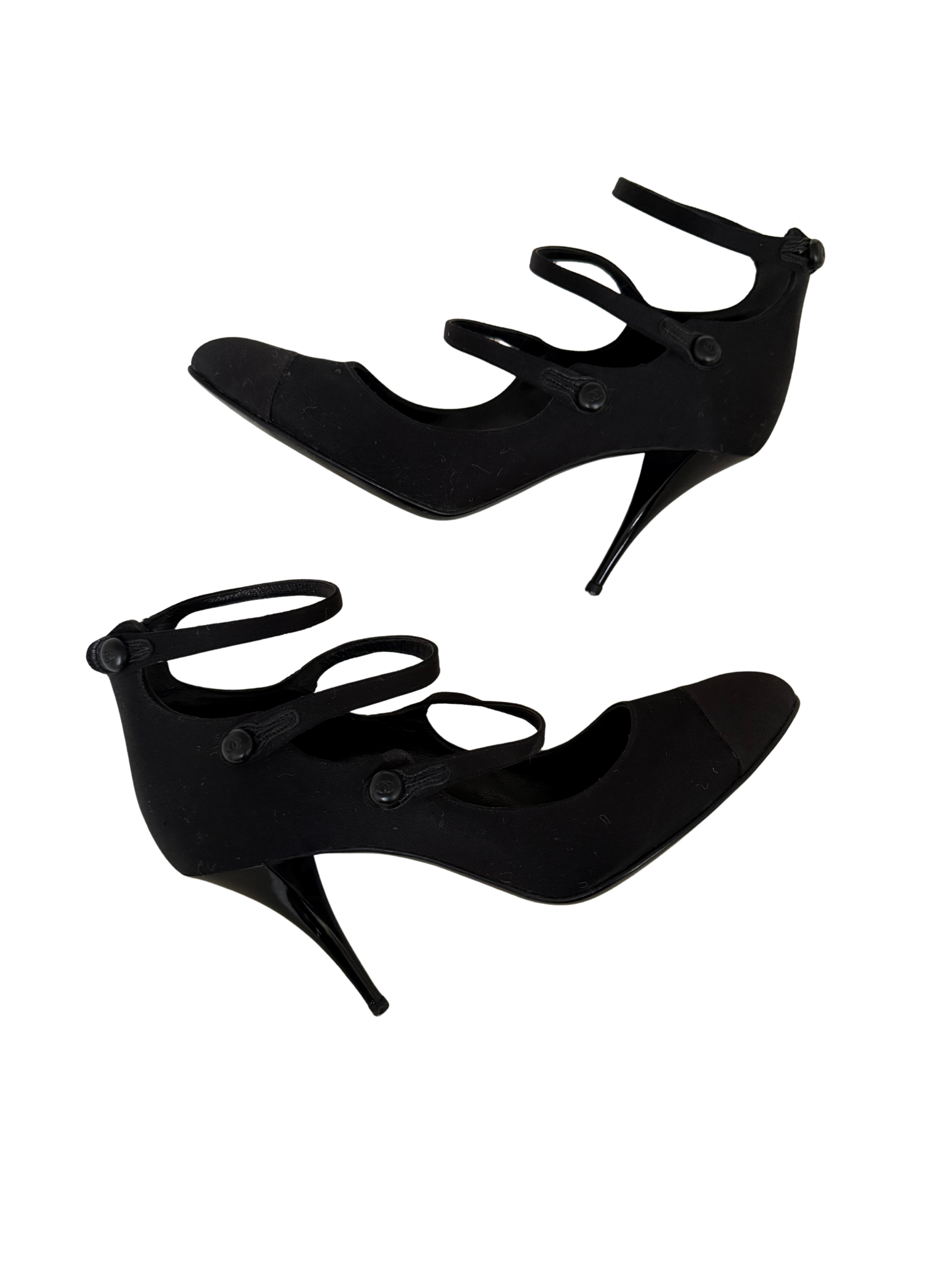 Chanel Satin Heels 38