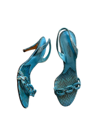 Dolce & Gabbana Blue Snakeskin Heels (38)