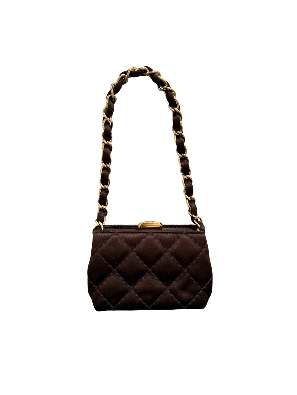 Chanel Brown Satin Bag