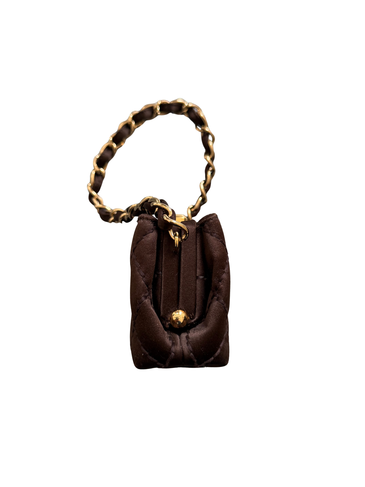 Chanel Brown Satin Bag