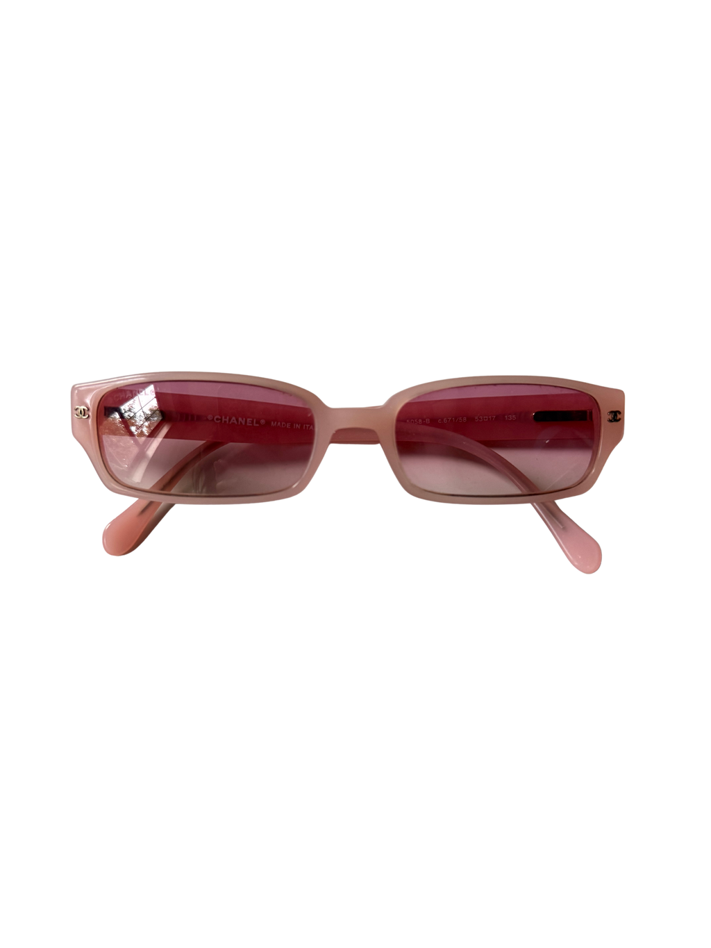 Chanel Pink Rhinestone Sunglasses