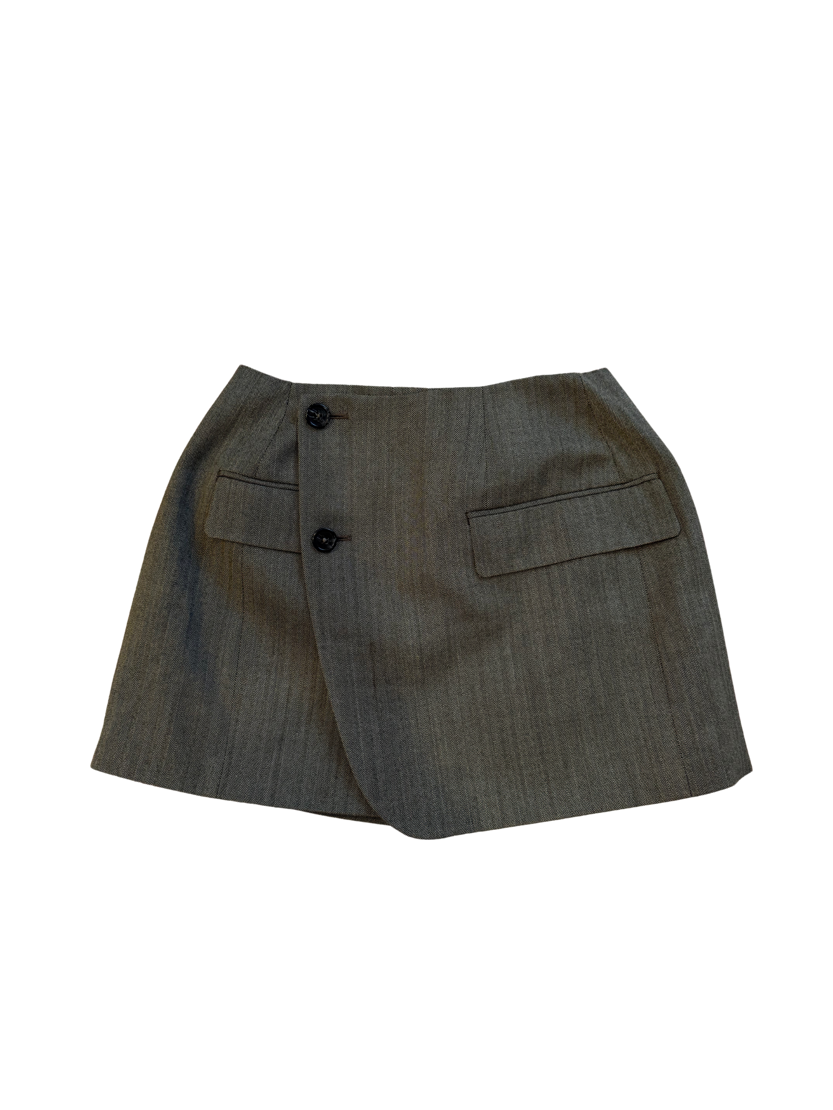 Vintage Wrap Mini Skirt