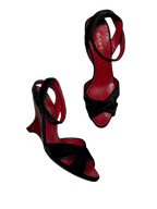 Yves Saint Laurent Velvet Red Lacquered Heels (37)