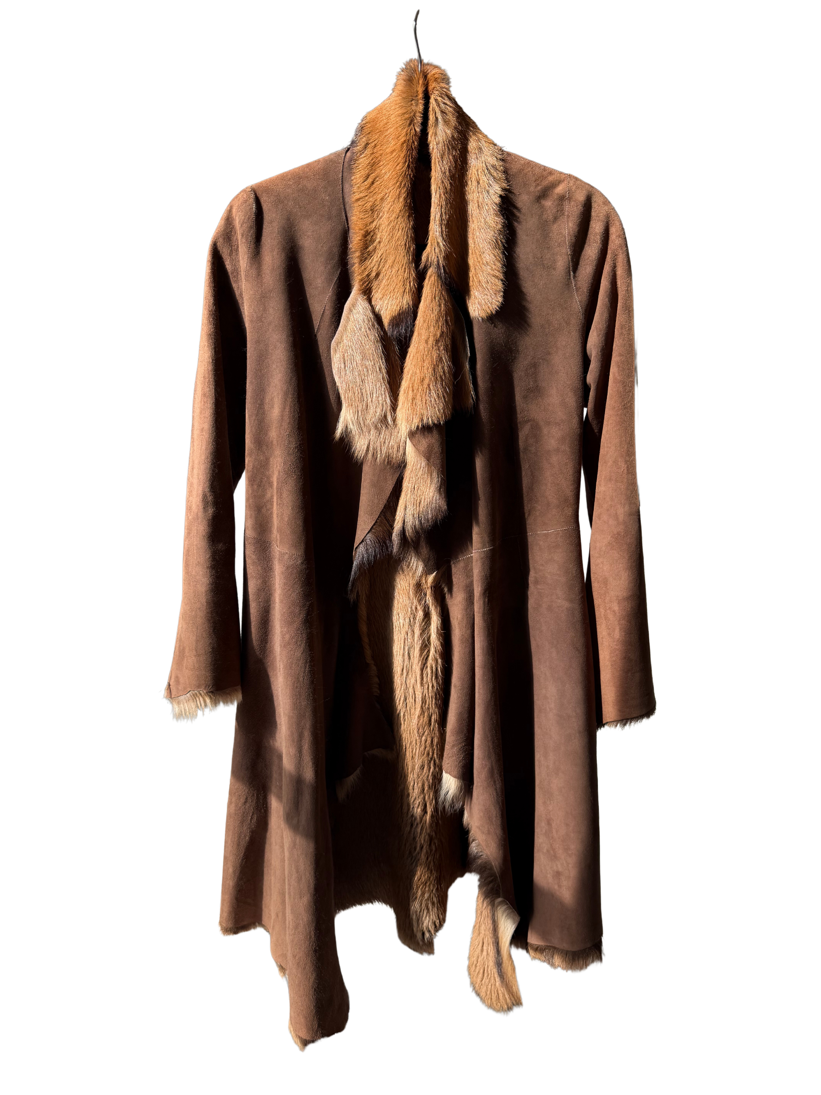 Vintage Fur Suede Coat