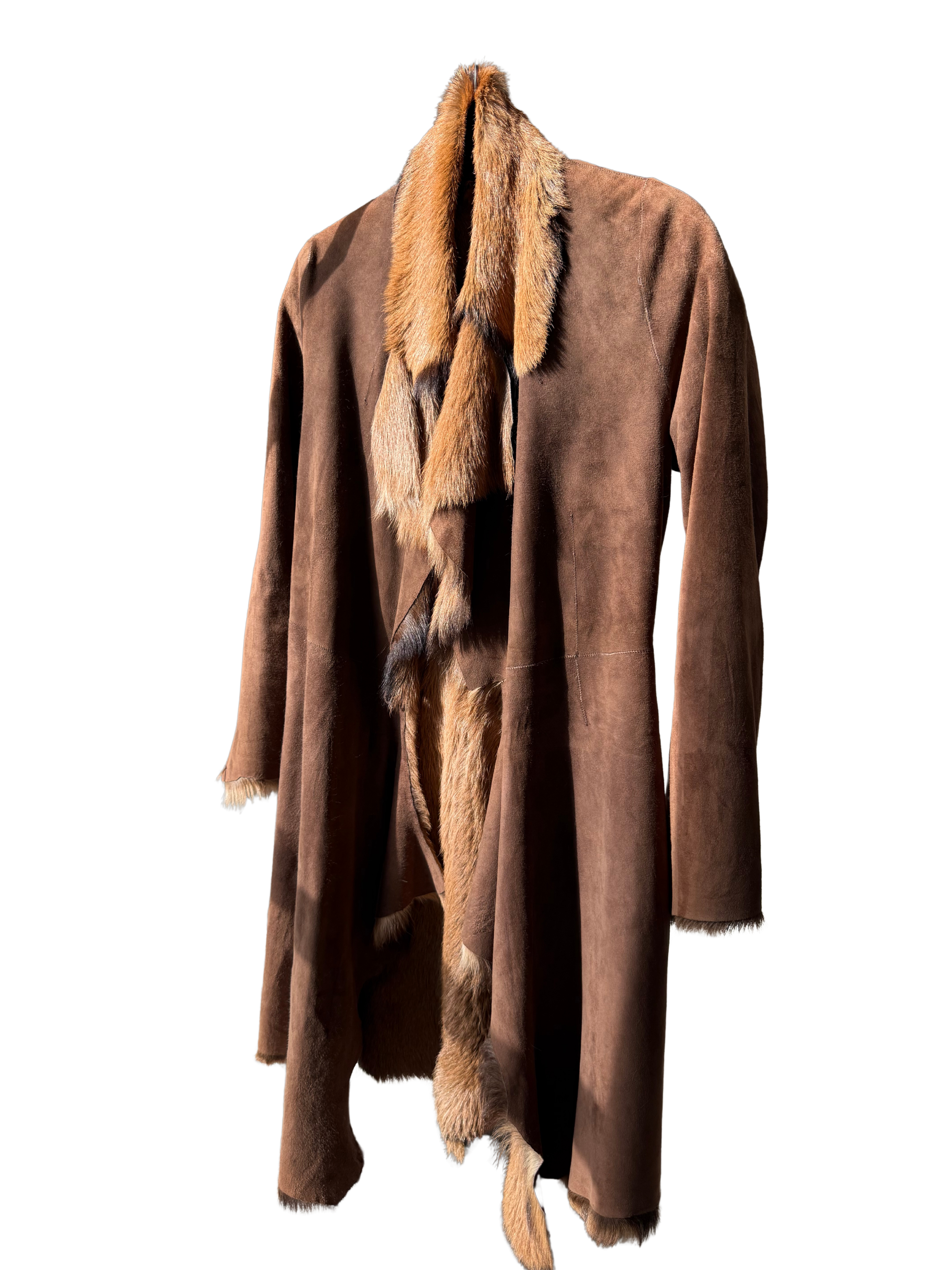 Vintage Fur Suede Coat