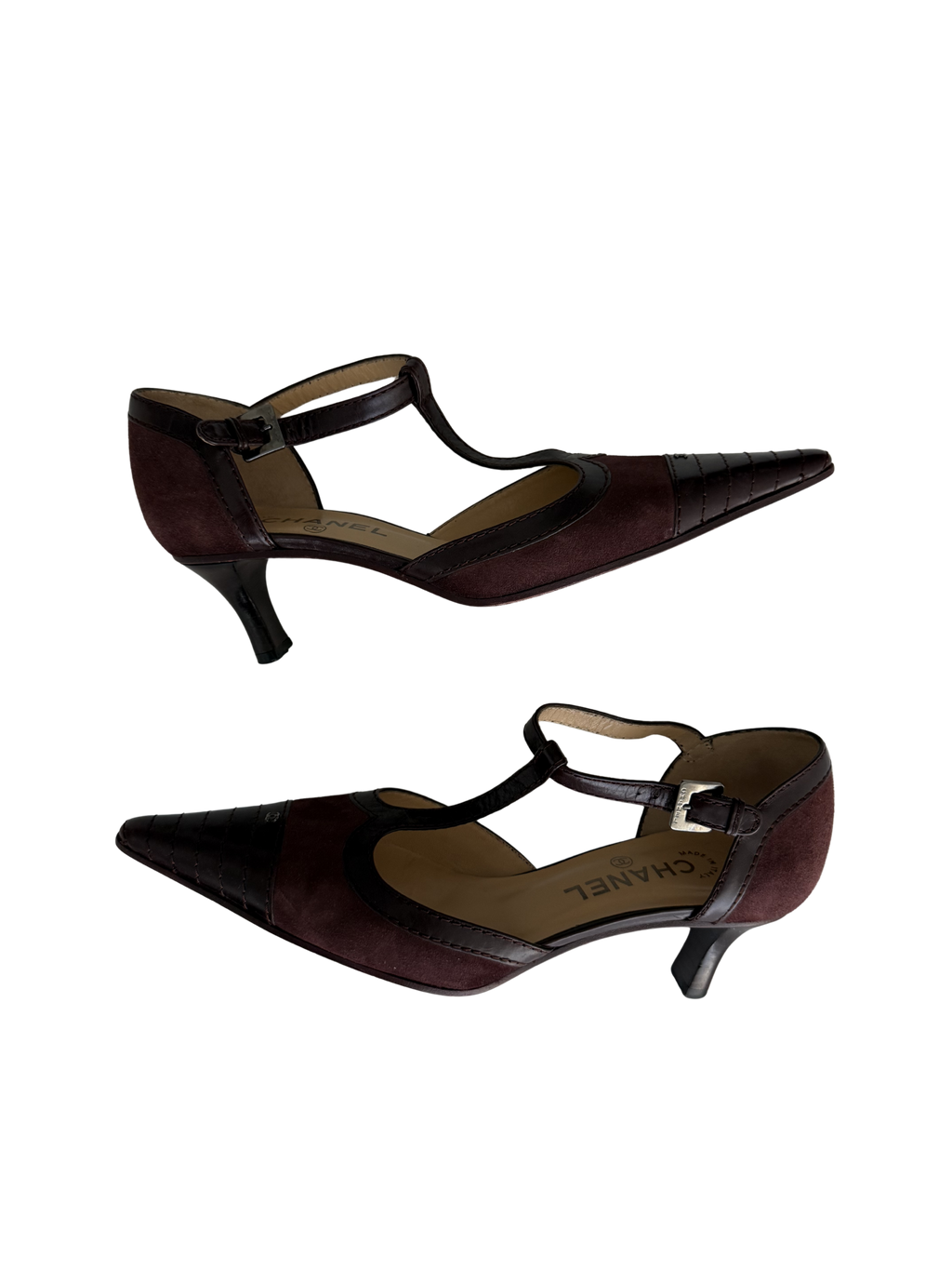 Chanel Suede Kitten Heels
