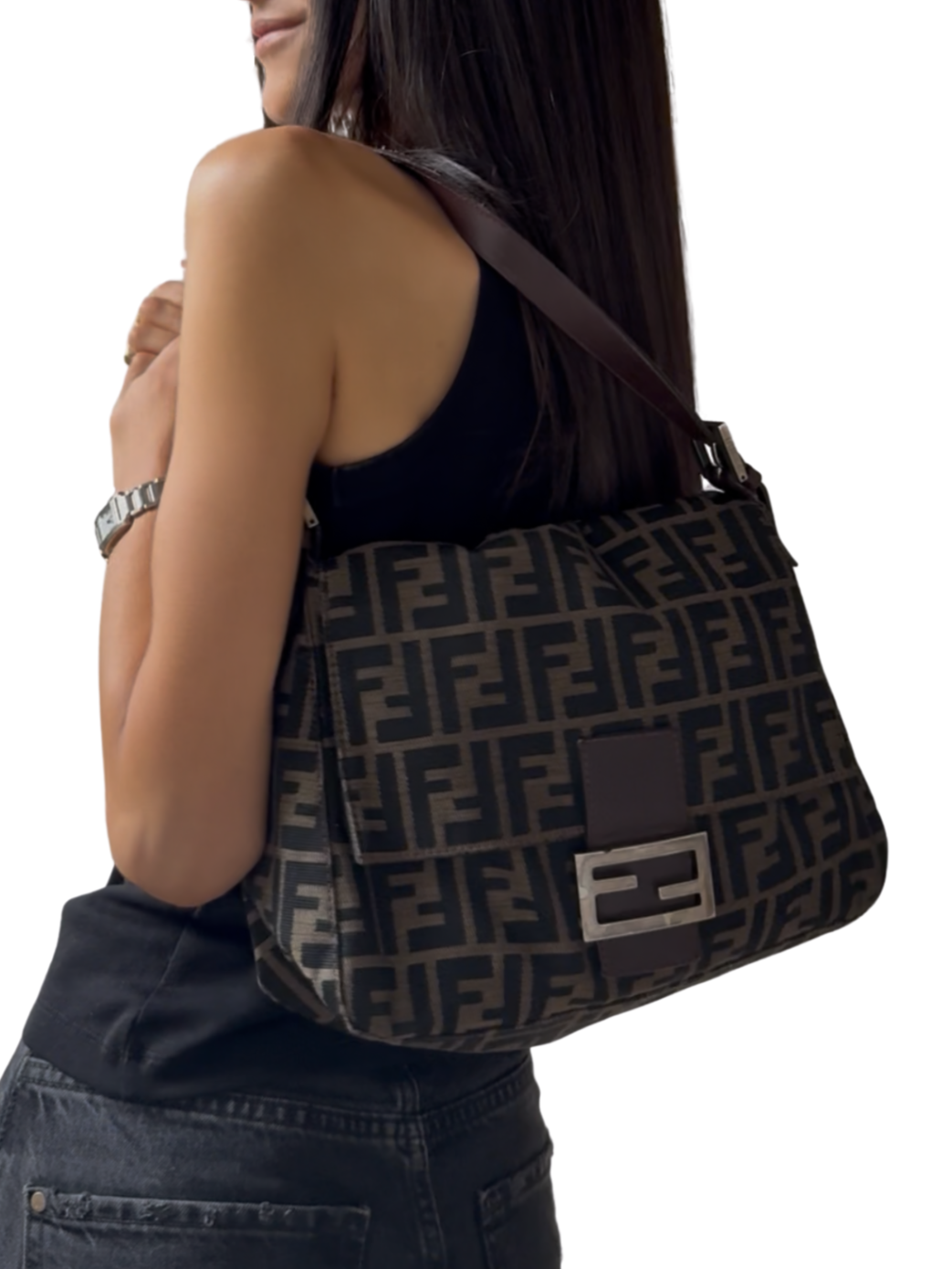 Vintage Fendi Zucca Mamma Baguette Bag