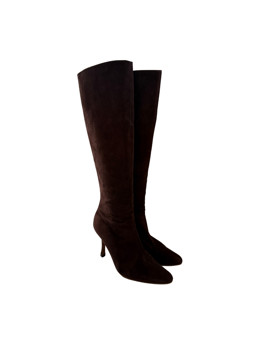 Manolo Blahnik Brown Suede Boots 38