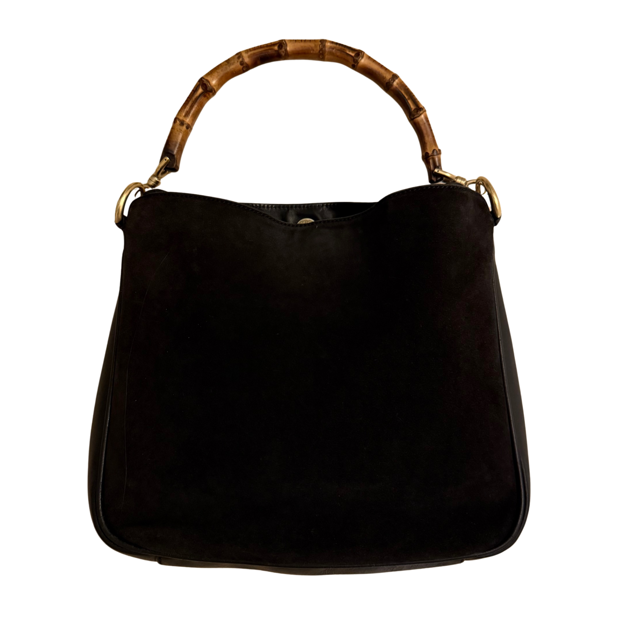 Gucci Bamboo Suede Shoulder Bag